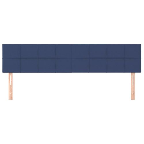 Têtes De Lit 2 PCs Bleu 100x5x78/88 Cm Tissu