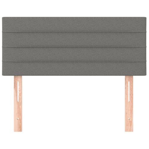 Tête De Lit Gris Foncé 100x5x78/88 Cm Tissu
