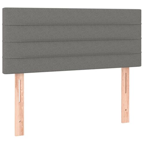 Tête De Lit Gris Foncé 100x5x78/88 Cm Tissu