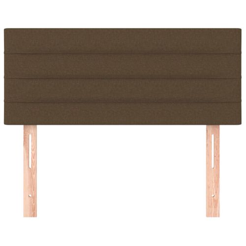 Tête De Lit Marron Foncé 100x5x78/88 Cm Tissu