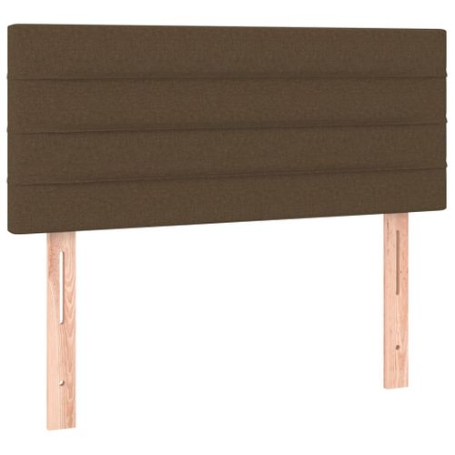 Tête De Lit Marron Foncé 100x5x78/88 Cm Tissu