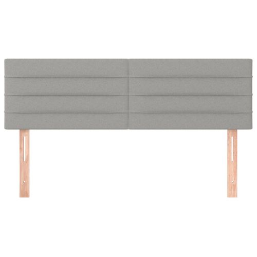 Têtes De Lit 2 PCs Gris Clair 72x5x78/88 Cm Tissu