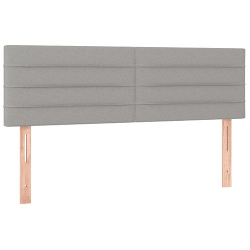 Têtes De Lit 2 PCs Gris Clair 72x5x78/88 Cm Tissu