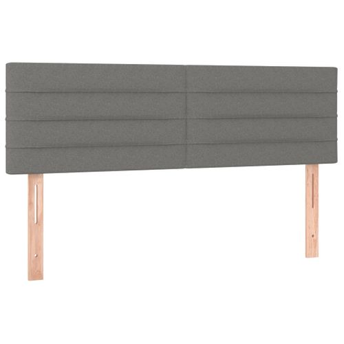 Têtes De Lit 2 PCs Gris Foncé 72x5x78/88 Cm Tissu