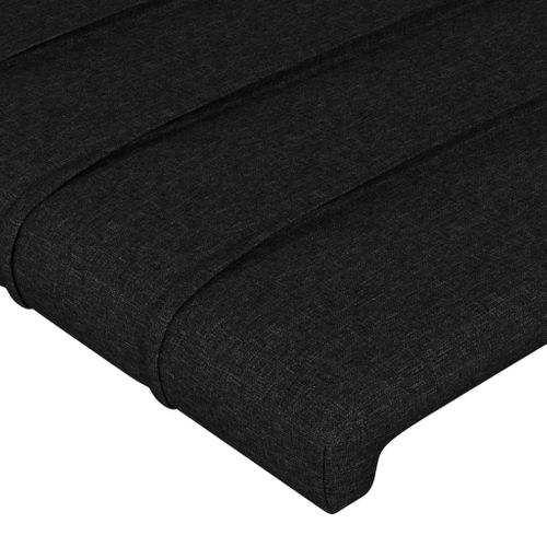 Têtes De Lit 2 PCs Noir 72x5x78/88 Cm Tissu