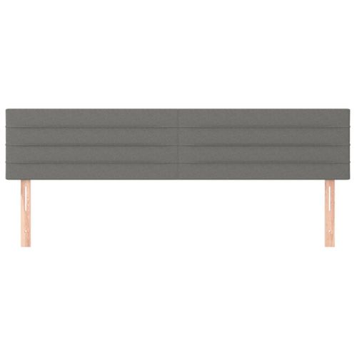 Têtes De Lit 2 PCs Gris Foncé 80x5x78/88 Cm Tissu