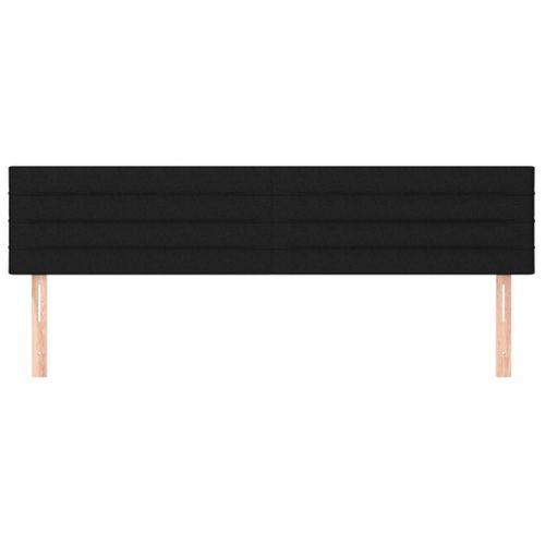 Têtes De Lit 2 PCs Noir 100x5x78/88 Cm Tissu