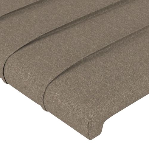 Têtes De Lit 2 PCs Taupe 100x5x78/88 Cm Tissu