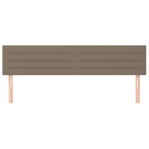 Têtes De Lit 2 PCs Taupe 100x5x78/88 Cm Tissu