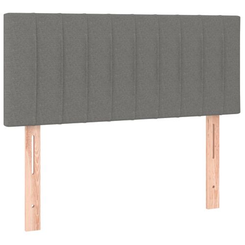 Tête De Lit Gris Foncé 90x5x78/88 Cm Tissu