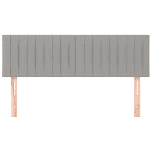 Têtes De Lit 2 PCs Gris Clair 72x5x78/88 Cm Tissu