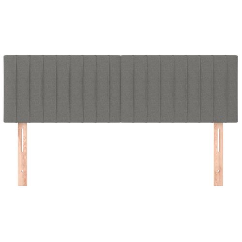 Têtes De Lit 2 PCs Gris Foncé 72x5x78/88 Cm Tissu
