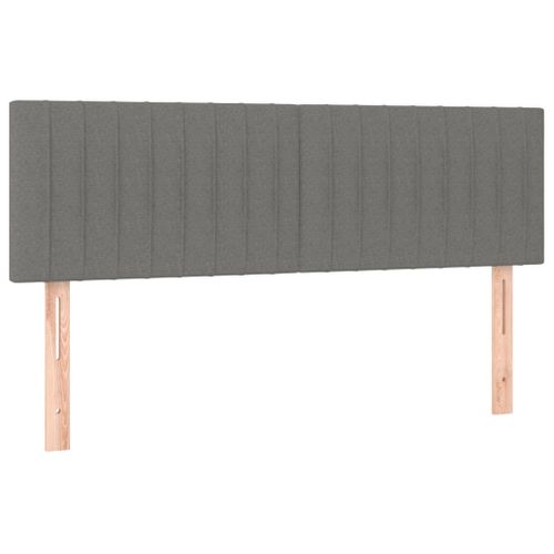 Têtes De Lit 2 PCs Gris Foncé 72x5x78/88 Cm Tissu