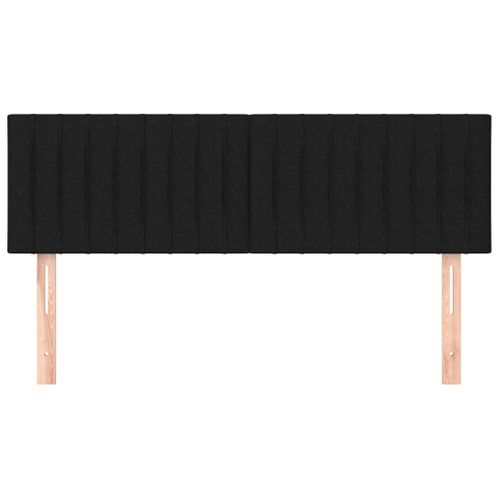 Têtes De Lit 2 PCs Noir 72x5x78/88 Cm Tissu