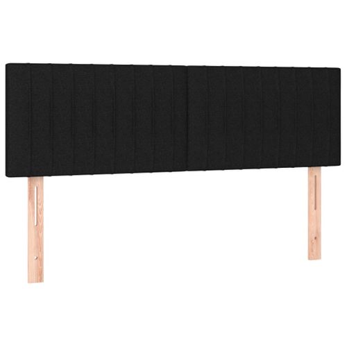 Têtes De Lit 2 PCs Noir 72x5x78/88 Cm Tissu