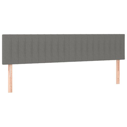 Têtes De Lit 2 PCs Gris Foncé 80x5x78/88 Cm Tissu