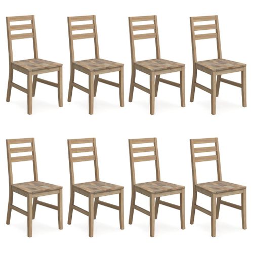 Chaises à Manger Lot De 8 Bois D'acacia Massif