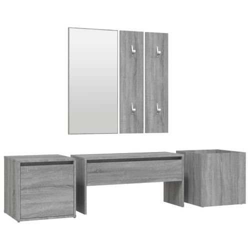 Ensemble De Meubles De Couloir Sonoma Gris Bois Contreplaqué