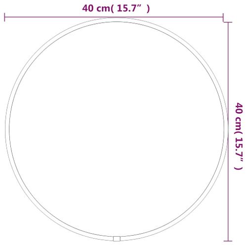 Miroir Mural Noir Ø 40 Cm Rond