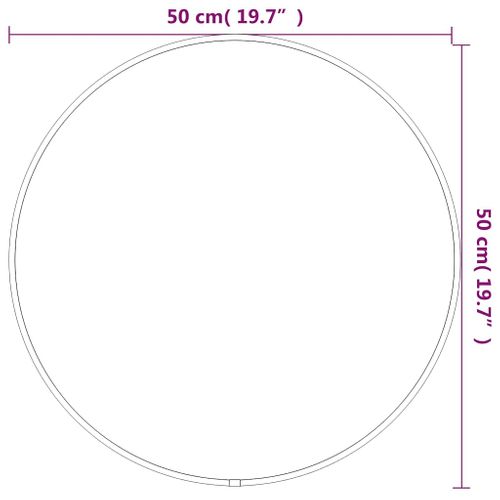 Miroir Mural Noir Ø 50 Cm Rond