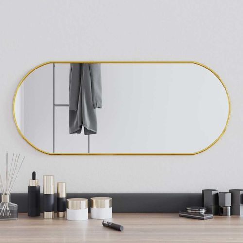 Miroir Mural Doré 70x30 Cm Ovale