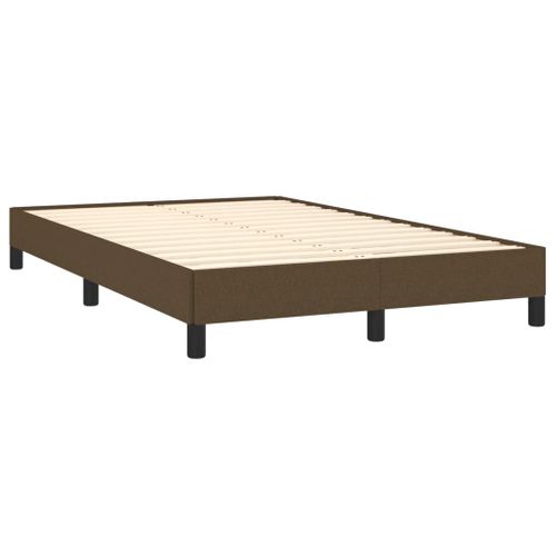 Cadre De Lit Sans Matelas Marron Foncé 120x200 Cm Tissu