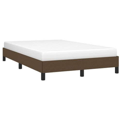 Cadre De Lit Sans Matelas Marron Foncé 120x200 Cm Tissu