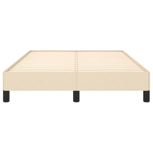 Cadre De Lit Sans Matelas Crème 120x200 Cm Tissu
