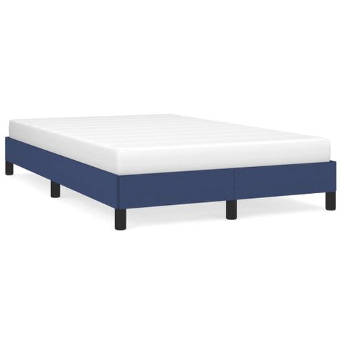 Cadre De Lit Sans Matelas Bleu 120x200 Cm Tissu