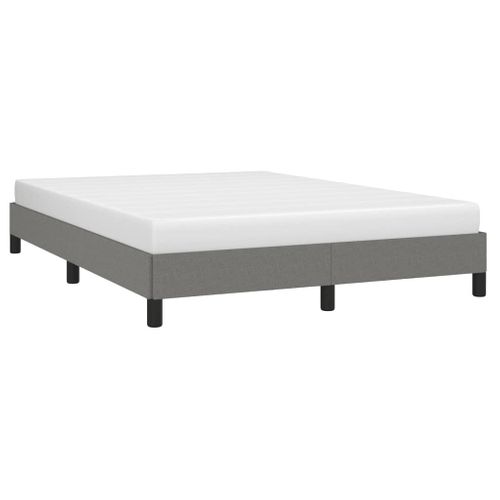 Cadre De Lit Sans Matelas Gris Foncé 140x200 Cm Tissu