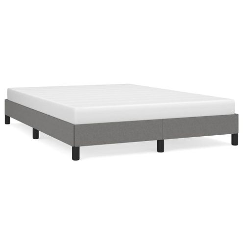 Cadre De Lit Sans Matelas Gris Foncé 140x200 Cm Tissu