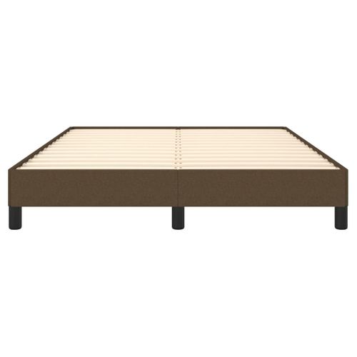 Cadre De Lit Sans Matelas Marron Foncé 140x200 Cm Tissu