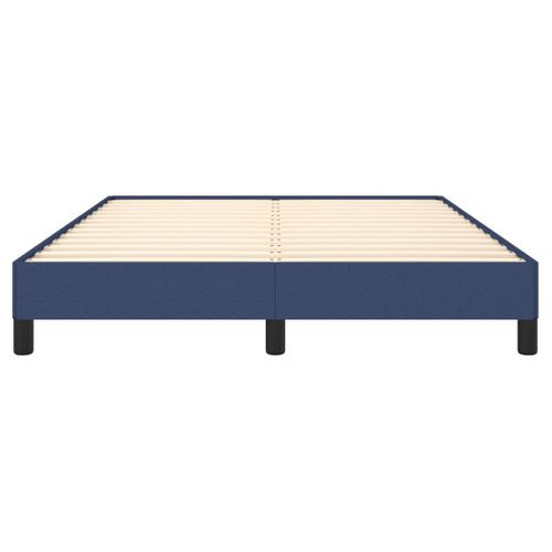 Cadre De Lit Sans Matelas Bleu 140x200 Cm Tissu
