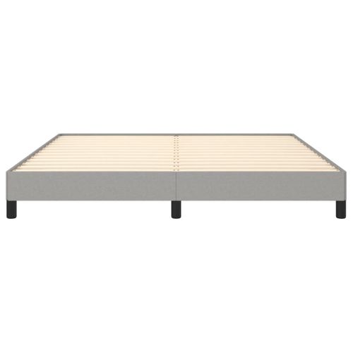 Cadre De Lit Sans Matelas Gris Clair 160x200 Cm Tissu
