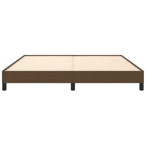 Cadre De Lit Sans Matelas Marron Foncé 160x200 Cm Tissu