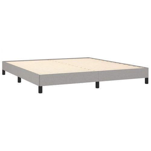 Cadre De Lit Sans Matelas Gris Clair 180x200 Cm Tissu