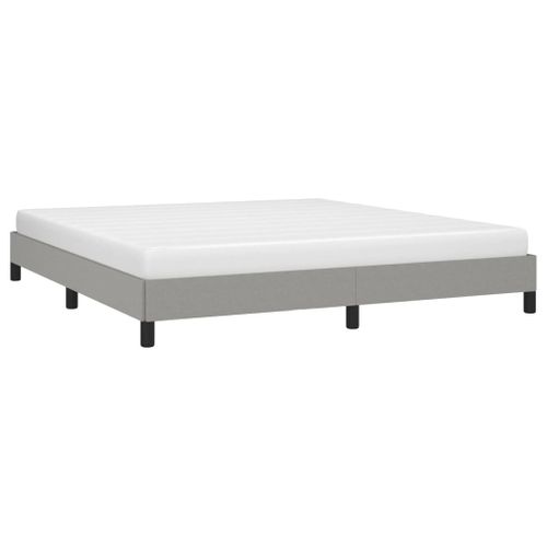 Cadre De Lit Sans Matelas Gris Clair 180x200 Cm Tissu