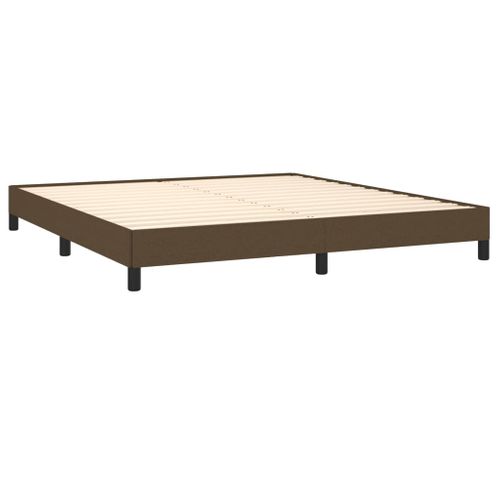 Cadre De Lit Sans Matelas Marron Foncé 180x200 Cm Tissu