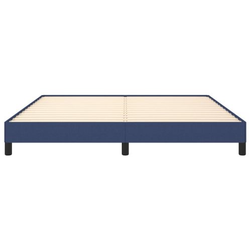 Cadre De Lit Sans Matelas Bleu 180x200 Cm Tissu