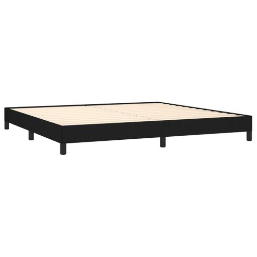Cadre De Lit Sans Matelas Noir 200x200 Cm Tissu