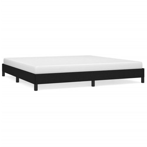 Cadre De Lit Sans Matelas Noir 200x200 Cm Tissu