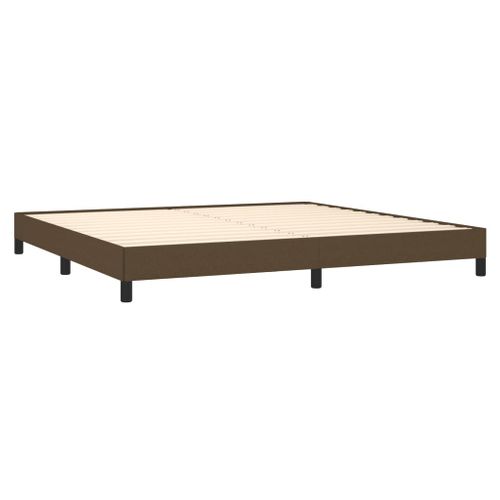 Cadre De Lit Sans Matelas Marron Foncé 200x200 Cm Tissu