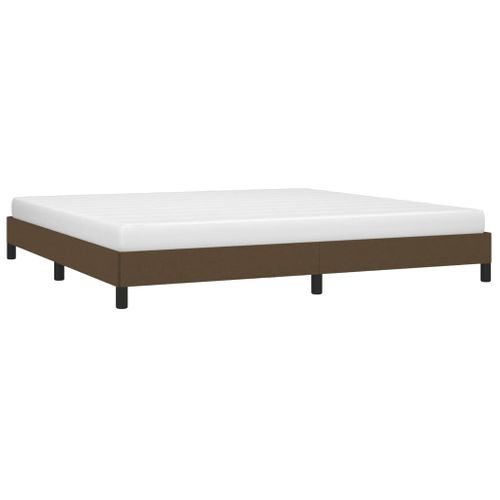Cadre De Lit Sans Matelas Marron Foncé 200x200 Cm Tissu
