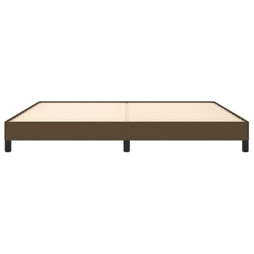 Cadre De Lit Sans Matelas Marron Foncé 200x200 Cm Tissu
