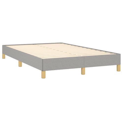 Cadre De Lit Sans Matelas Gris Clair 120x200 Cm Tissu