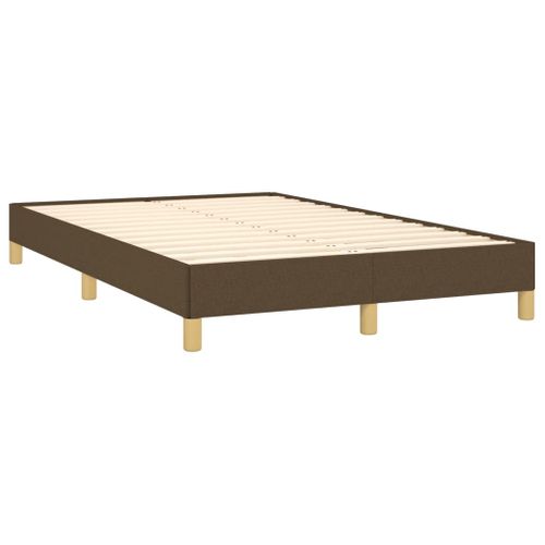 Cadre De Lit Sans Matelas Marron Foncé 120x200 Cm Tissu