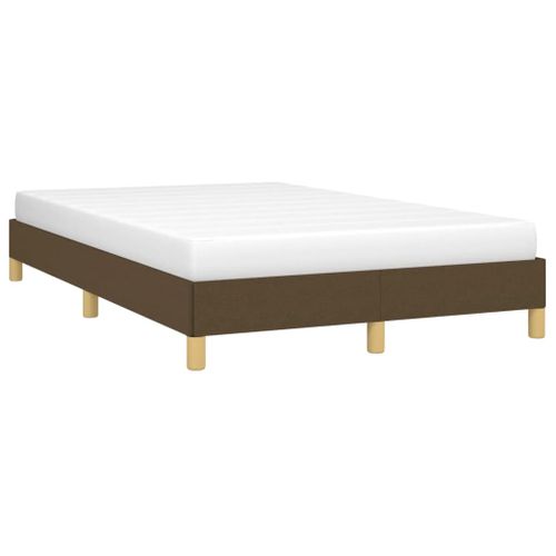 Cadre De Lit Sans Matelas Marron Foncé 120x200 Cm Tissu