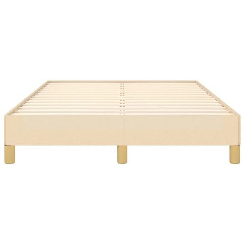Cadre De Lit Sans Matelas Crème 120x200 Cm Tissu