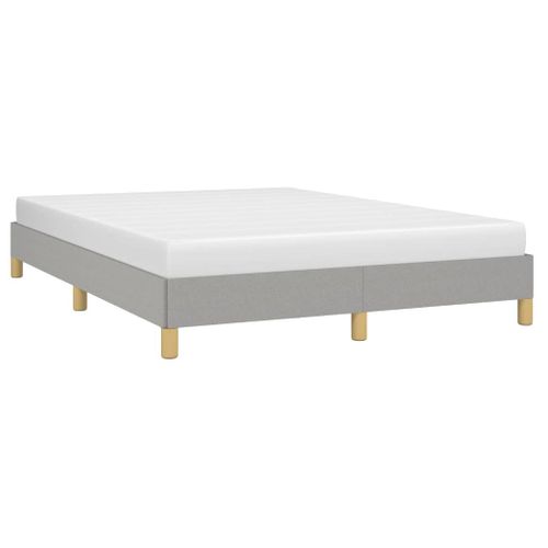 Cadre De Lit Sans Matelas Gris Clair 140x190 Cm Tissu