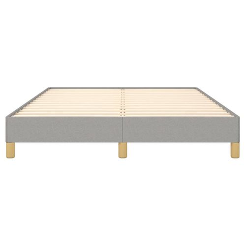 Cadre De Lit Sans Matelas Gris Clair 140x190 Cm Tissu